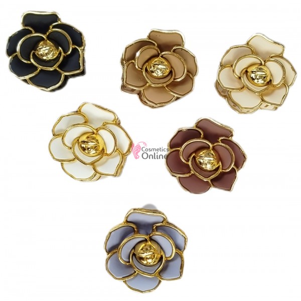 Clame pentru prins parul tip cleste CLM025HH, set 6 bucati Flori elegante